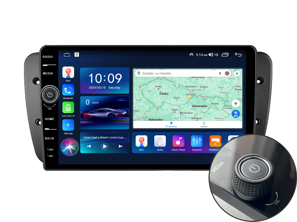 Everest 2DIN autorádio EVE24 Android, Seat Ibiza B356 | Levné Alarmy.cz