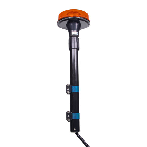 LED maják, 12V, 6 x 1W oranžový s teleskopickou tyčí na motocykl wl154tt