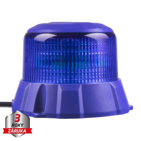 Robustní modrý LED maják, modrý hliník, 48W, ECE R65 wl404fixblu