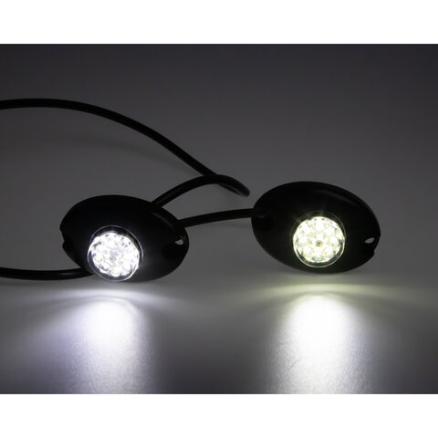 2x PROFI výstražné LED světlo vnější bílé, 12-24V, ECE R10 kf315-2W