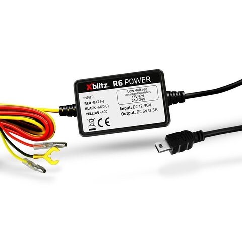Xblitz R6 Power - Napájecí kabel pro autokamery 3829