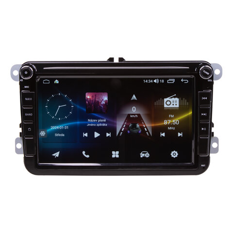 Autorádio pro VW, Škoda s 8&quot; LCD, Android, WI-FI, GPS, CarPlay, Bluetooth, 4G, 2x USB 80891A4