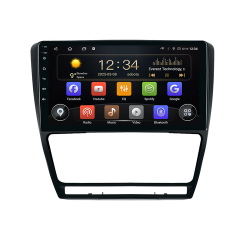 Isudar 2DIN autorádio T75-IEV11 Android, Škoda Octavia II T75-UN08/A7783