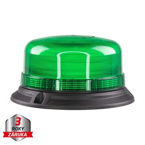 LED maják, 12-24V, 36xLED zelený, pevná montáž, ECE R10 wl812FIXgreen