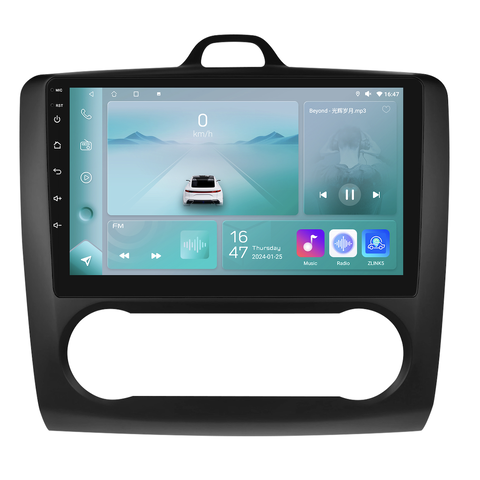 HIZPO KXFDFCS91/92 Autorádio 9" Android 13 pro Ford Focus 2 Barva: Černá, Ovládání klimatizace: Digitální klimatizace, Výkonnostní varianta: P9002CP ( CHR510_TMA2