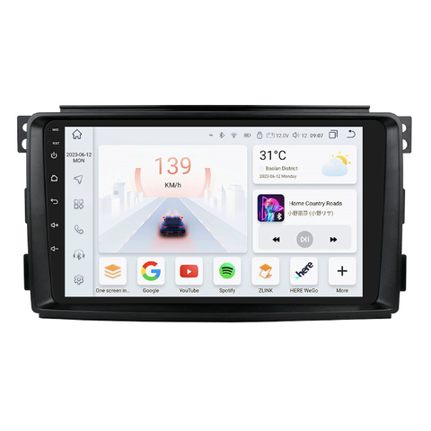 HIZPO KXSMFT91 Autorádio 9" Android pro Smart Fortwo 451 (2010-2015) Model: S9006 (6+64GB) CHR4601_S91