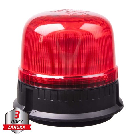 LED maják, 12-24V, 24xLED červený, magnet, ECE R65 wl825red