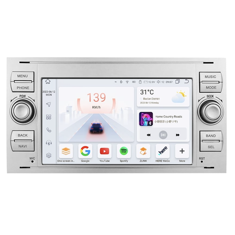 HIZPO 06FOCUS7001 Autorádio 7“ Android 13 pro Ford Barva rámečku: Stříbrná, Model: 4S06FOCUS7001 (4+32GB) CHR4S06FOCUS7001SP