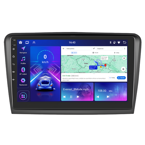 Bmode 2DIN autorádio BEX03 Android, Škoda Superb II BEX-UN06/A7159