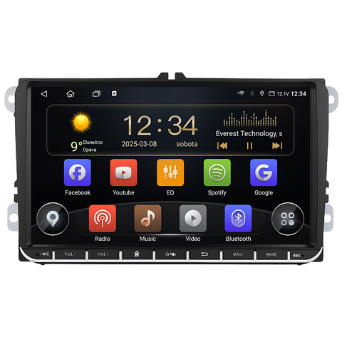 Isudar 2DIN autorádio T72-VW0907 Android s GPS B060