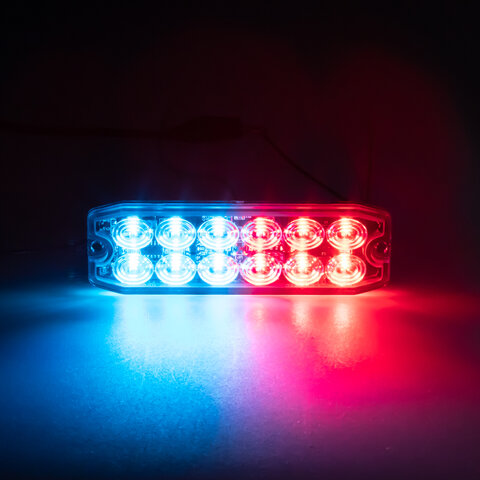 PROFI SLIM výstražné LED světlo vnější, modro-červené, 12-24V CH-078dual