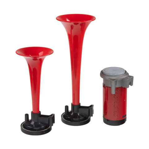 2-tónová fanfára 220mm, 12V s kompresorem červená ECE R28 sn-022/12V