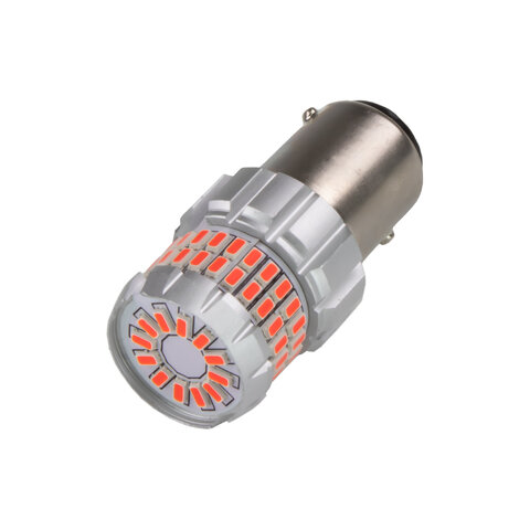 LED BAY15d červená, 12V, 60LED/3014SMD, 360° 951416red