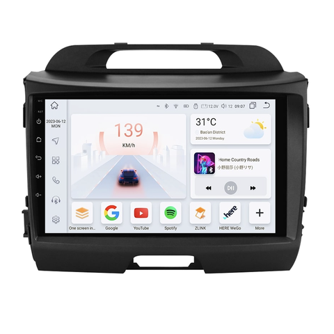 HIZPO KXKISPG9001 Autorádio 9" Android 13 pro Kia Sportage III Model: S9004 (4+32GB) CHR274