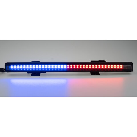 Gumové výstražné LED světlo vnější, modro-červené, 12/24V, 340mm kf016-34br