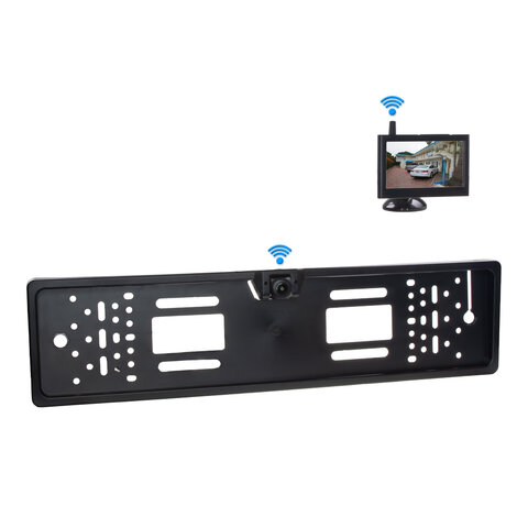 Bezdrátová parkovací kamera v SPZ s LCD 4,3&quot; displejem cw2-SPZset430