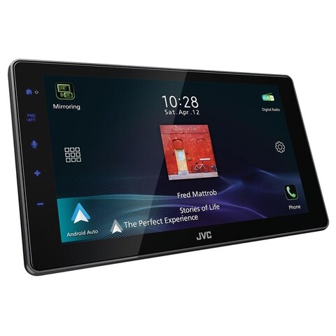 JVC 1DIN DAB+ / FM autorádio/9" displej/USB/AV/Bluetooth/Bezdrát Apple CarPlay / Android Auto KW-Z900DBW