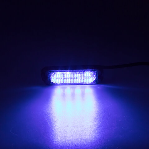 x SLIM výstražné LED světlo vnější, modré, 12-24V, ECE R65 kf004em5wblu