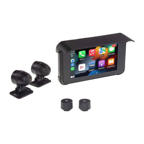 Monitor 5&quot; na motocykl s Apple CarPlay, Android auto, Bluetooth, USB, micro SD, TPMS ds-503DVRcam