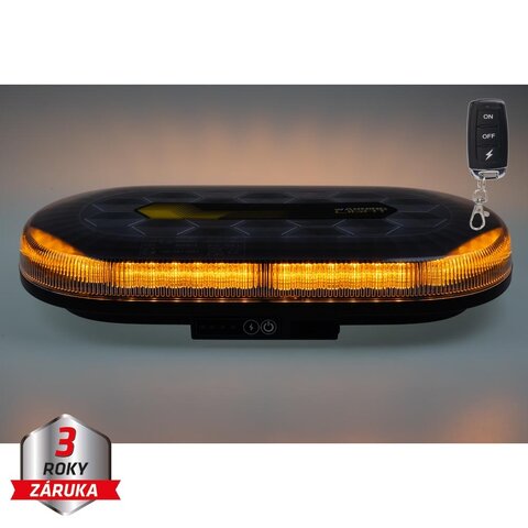 AKU LED rampa oranžová, 48xLED, magnet, 328mm, ECE R65 R10 sre2-bat865RE