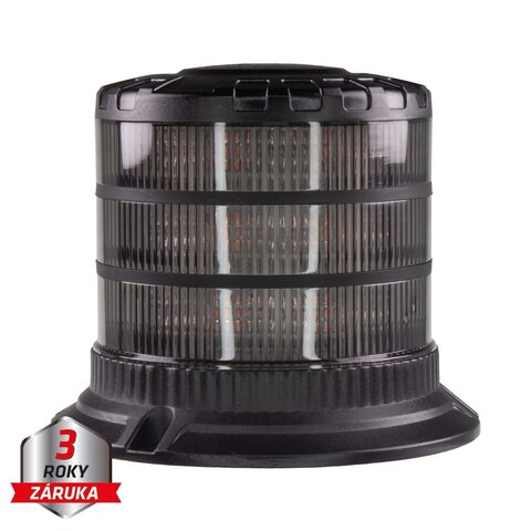 LED maják, 12-24V, 24xLED oranžový, pevná montáž, smoke, ECE R65 wl828SMfix