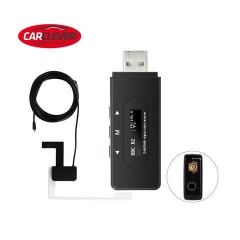 DAB přijímač přes FM modulátor / AUX výstup, napájení USB-A dab-05