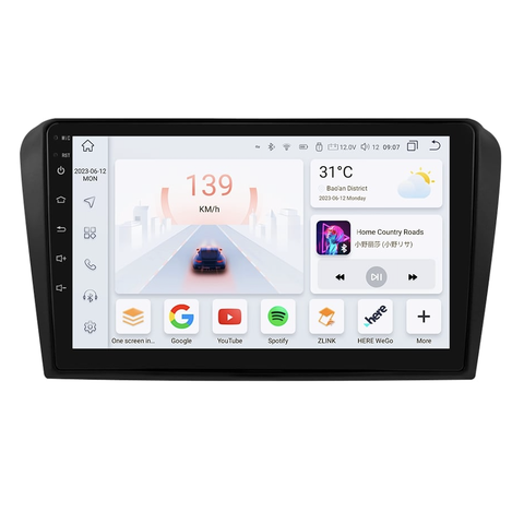 HIZPO KXMZD39003 Autorádio 9" Android pro Mazda 3 I. generace (2004-2009) Model: S9006 (6+64GB) CHR1708