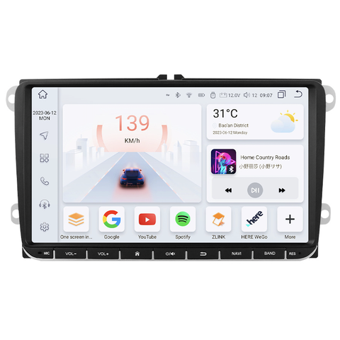 HIZPO VW9001 Autorádio 9" Android 13 pro VW ŠKODA SEAT Model: 4SVW9001 (4+32GB) CHR4SVW9001P