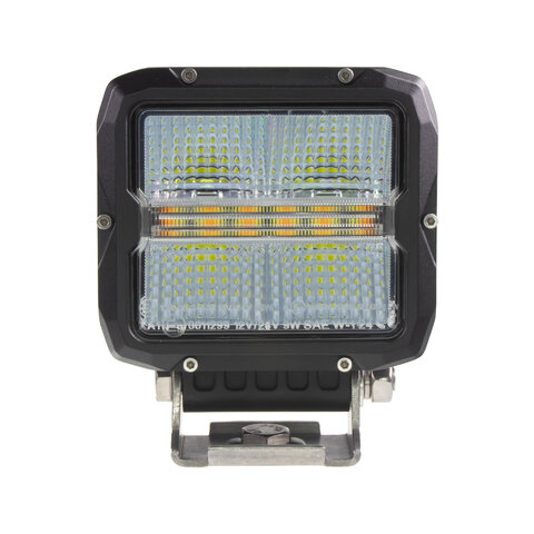 LED světlo obdélníkové bílé/oranžové, 60W, 105x117mm, ECE R65 wl-462wo