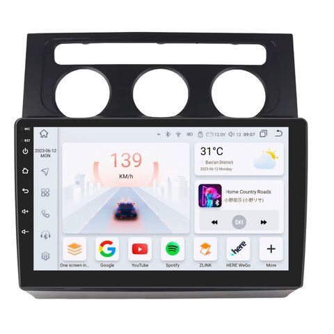 HIZPO KXVWTA101B Autorádio 10,1“ Android pro Volkswagen Touran / digitální klimatizace Model: S101008 (8+128GB) CHRS101008_KXVWTA101B