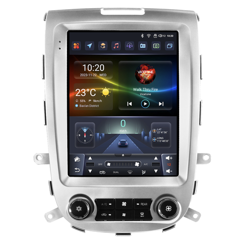 HIZPO HYSTF902 Autorádio 9,7“ Android 13 Hyundai Santa Fe 2 Barva: 4S9701 (4+32GB) - Stříbrná CHR3302_4SSTR