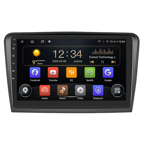 Isudar 2DIN autorádio T72-IEV09 Android, Škoda Superb II B084