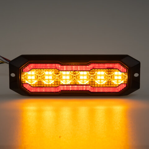PROFI výstražné/zadní LED světlo, oranžové + červené, 12-24V, ECE R65 CH-012AR