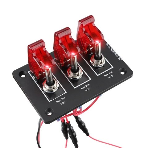 Panel s 3x spínačem 12/24V 47168