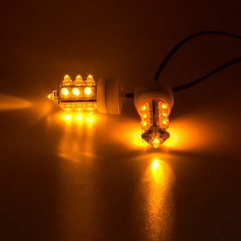 x LED stroboskop oranžový 2ks