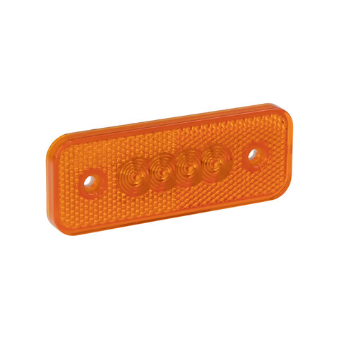 Boční obrysové světlo LED, oranžový obdélník, 12V, ECE kf664A12V