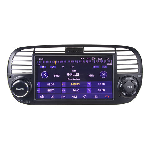 Autorádio pro Fiat 500 s 7&quot; LCD, Android 10.0, WI-FI, GPS, Carplay, Bluetooth, 2x USB 80812a