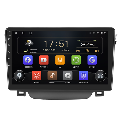 Isudar 2DIN autorádio T72-IEV51 Android, Hyundai i30 B304