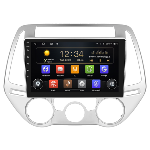 Isudar 2DIN autorádio T75-IEV91 Android, Hyundai i20 T75-UN08M/A7451