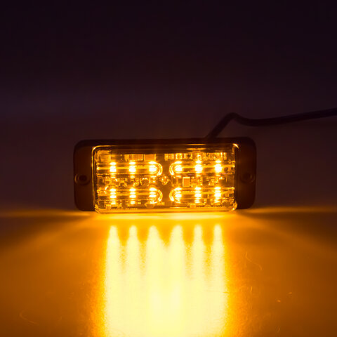 LINEAR LED dual 12x5W LED, 12-24V, oranžový, ECE R65 kf703d