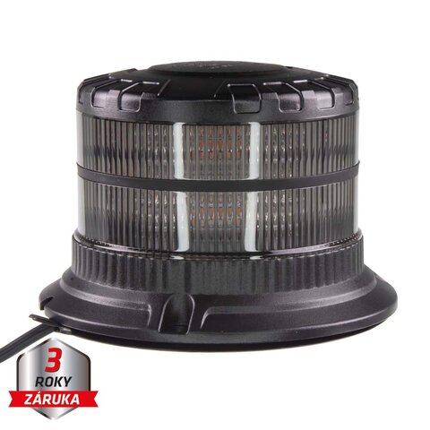LED maják, 12-24V, 16xLED oranžový, magnet, smoke, ECE R65 wl829SM