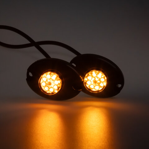 2x PROFI výstražné LED světlo vnější oranžové, 12-24V, ECE R65 kf315-2A