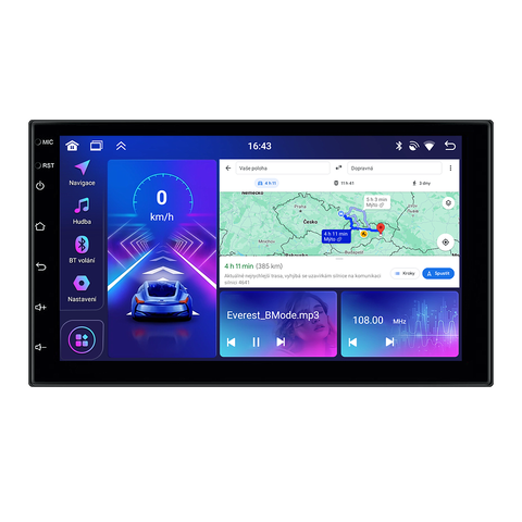 Bmode 2DIN autorádio PU01 Android s GPS Varianta: RAM 6GB, ROM 128GB 1826/RAM2