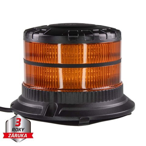 LED maják, 12-24V, 16xLED oranžový, magnet, ECE R65 wl829