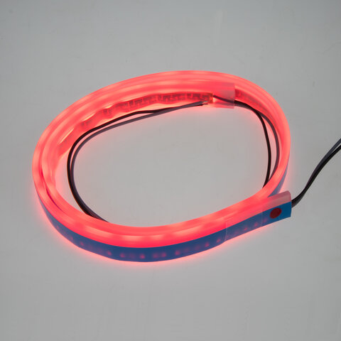 LED silikonový extra plochý pásek červený 12 V, 60 cm lft60slimred
