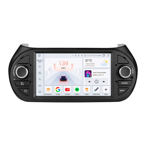 HIZPO 4SFTFRN71 7“ Android 13 Autorádio Fiat Fiorino, Citroen Nemo, Peugeot Bipper (4+32GB) CHR2717