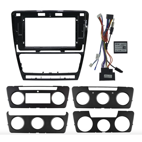 KXSKDOTV101B Rámeček s napájecím kabelem pro 10,1" autorádio do Škoda Octavia 2 CHR1634