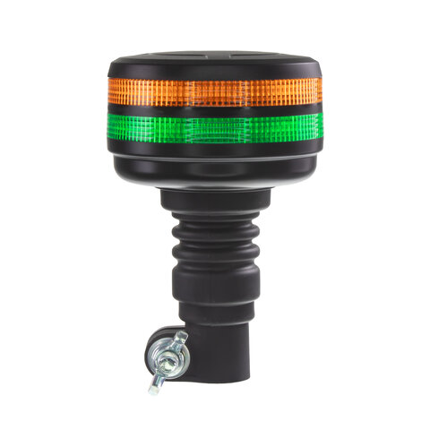 LED maják, 12-24V, 48xLED zelený/oranžový, na držák, ECE R65 wl833HRgo