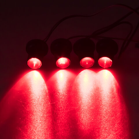 LED stroboskop červený 4ks 1W kf704red
