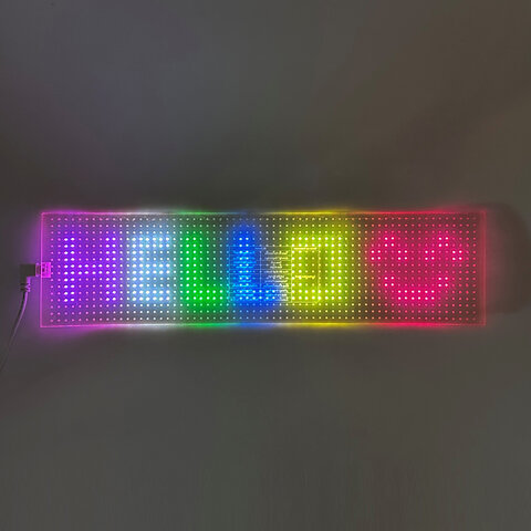 LED matrix panel &quot;Devil eyes&quot;, transparentní, 10 x 39,5cm 95DE08